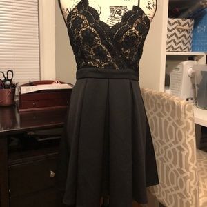 Lace Top Spaghetti Strap Dress